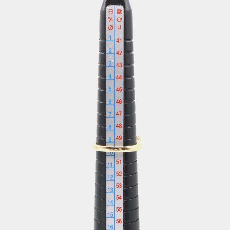 Pre Owned Van Cleef & Arpels Vintage Alhambra 18K Yellow Gold, Diamond, Onyx Ring EU 50