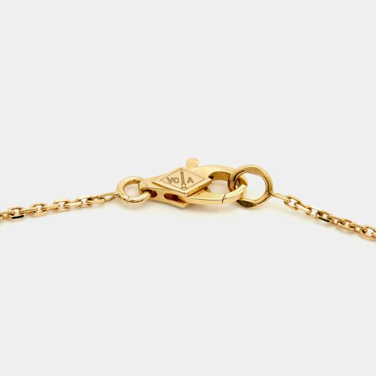 Pre Owned Van Cleef & Arpels Frivole  Diamond 18k Yellow Gold Necklace