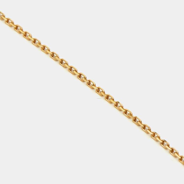 Pre Owned Van Cleef & Arpels Frivole  Diamond 18k Yellow Gold Necklace