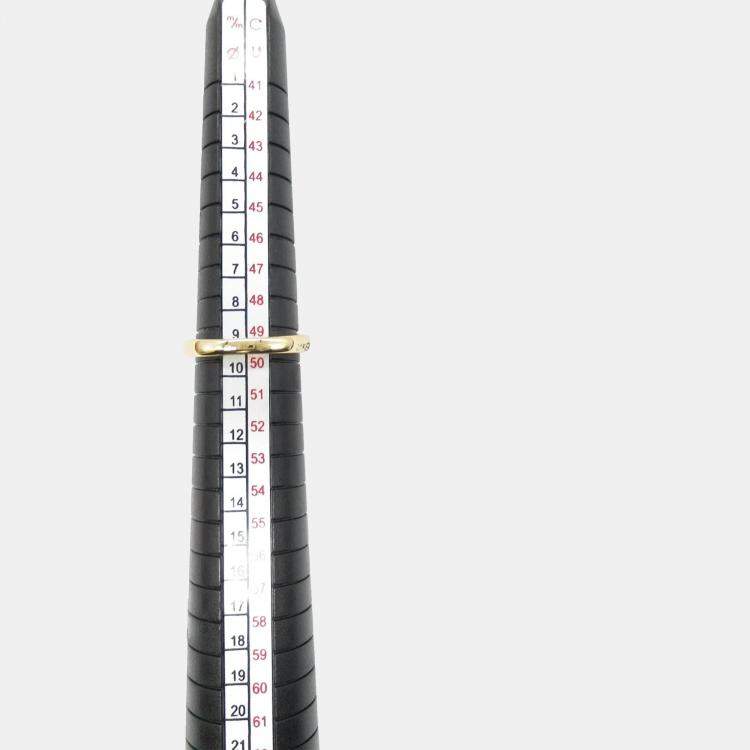 Pre Owned Van Cleef & Arpels Vintage Alhambra 18K Yellow Gold, Diamond, Mother of Pearl Ring EU 49