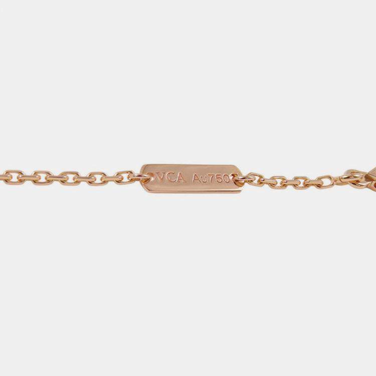 مملوكة مسبقًا Van Cleef & Arpels Perlee 18K Rose Gold Necklace Diamonds Pendant Necklace
