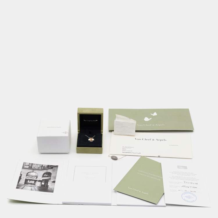 Pre Owned Van Cleef & Arpels Vintage Alhambra Diamond 18k Two Tone Holiday Pendant 2024 Pendant Necklace