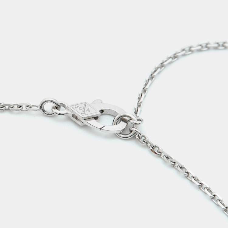 Pre Owned Van Cleef & Arpels Vintage Alhambra Diamond 18k Two Tone Holiday Pendant 2024 Pendant Necklace