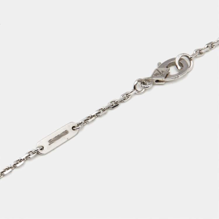 Pre Owned Van Cleef & Arpels Magic Alhambra Diamonds 18k White Gold Necklace