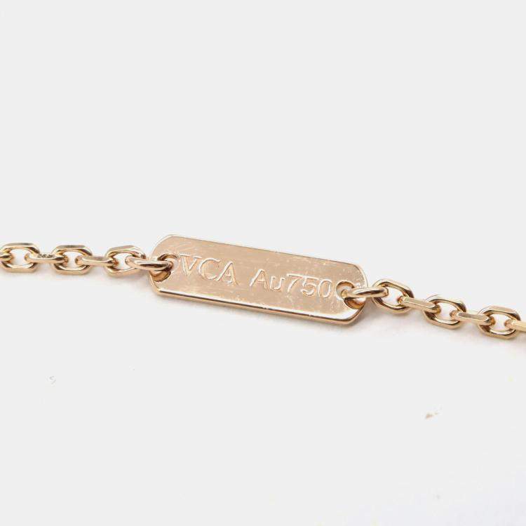 مملوكة مسبقًا Van Cleef & Arpels Vintage Alhambra 18K Rose Gold Bullseye Diamond Necklace