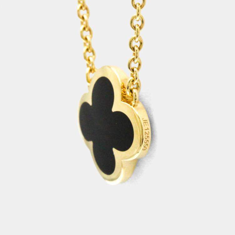 Pre Owned Van Cleef & Arpels Pure Alhambra 18K Yellow Gold Pendant Necklace