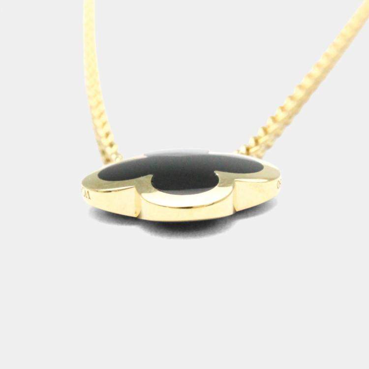 Pre Owned Van Cleef & Arpels Pure Alhambra 18K Yellow Gold Pendant Necklace