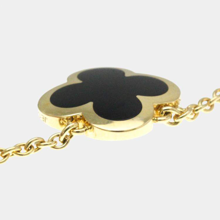 Pre Owned Van Cleef & Arpels Pure Alhambra 18K Yellow Gold Pendant Necklace