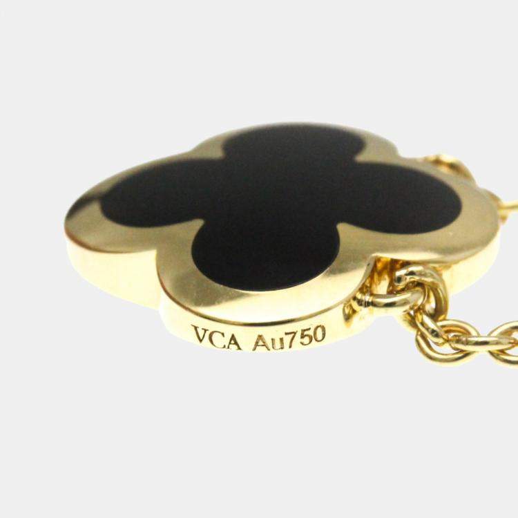 Pre Owned Van Cleef & Arpels Pure Alhambra 18K Yellow Gold Pendant Necklace