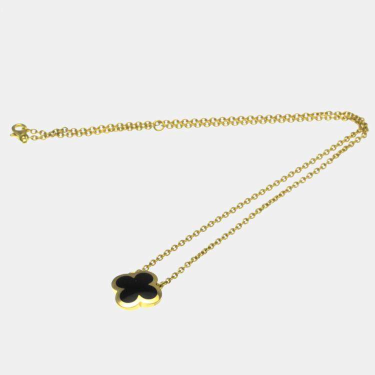 Pre Owned Van Cleef & Arpels Pure Alhambra 18K Yellow Gold Pendant Necklace