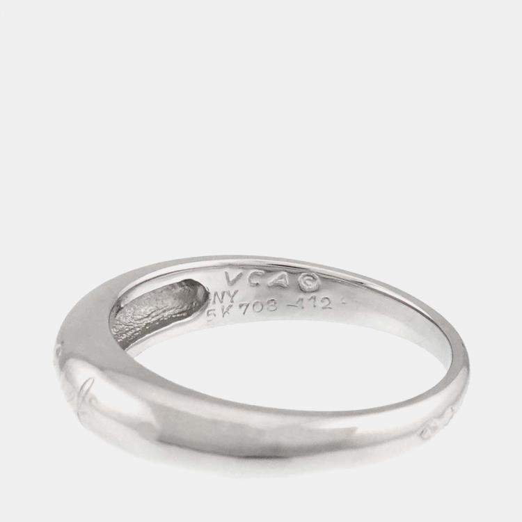 مملوكة مسبقًا Van Cleef & Arpels Senior Tulle Platinum Ring EU 58