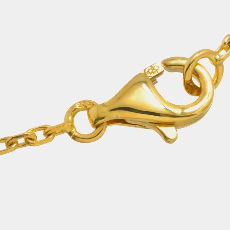 Pre Owned Van Cleef & Arpels Cosmos Medium 18K Yellow Gold Diamond Necklace Brooch