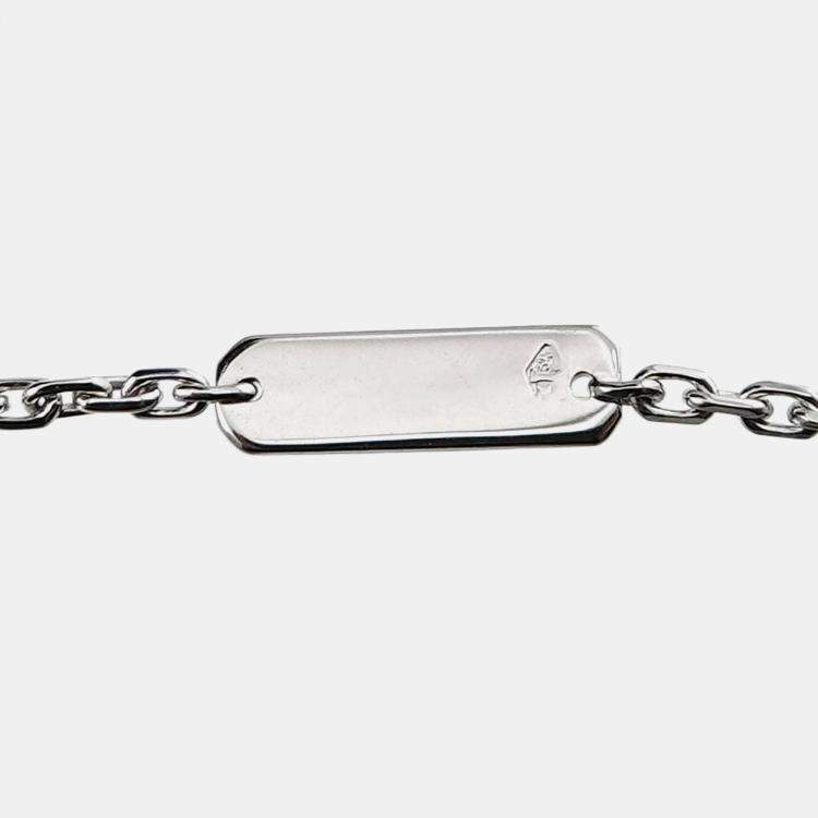 Pre Owned Van Cleef & Arpels Cosmos 18K White Gold Diamond Brooch Necklace