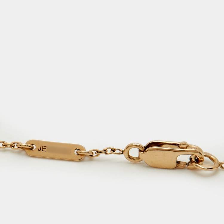 Pre Owned Van Cleef & Arpels Sweet Alhambra Hammered 18k Rose Gold Bracelet