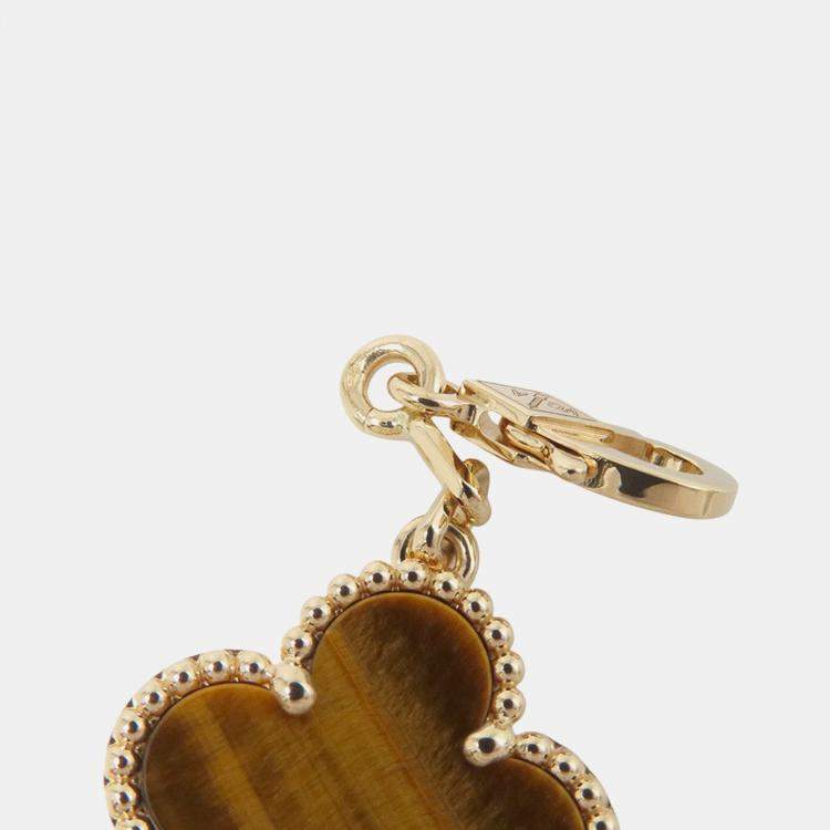 Pre Owned Van Cleef & Arpels Vintage Alhambra 18K Yellow Gold 10 Motif Necklace