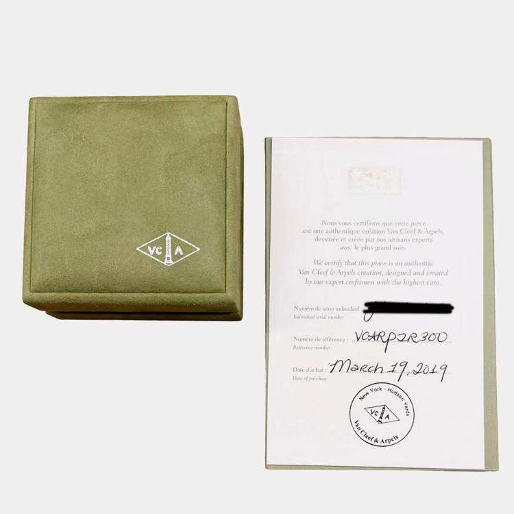 Pre Owned Van Cleef & Arpels Vintage Alhambra 18K Rose Gold and Diamond Pendant Necklace