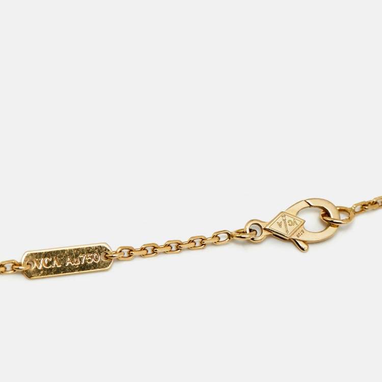 Pre Owned Van Cleef & Arpels Frivole Diamonds 18k Yellow Gold Large Model Necklace