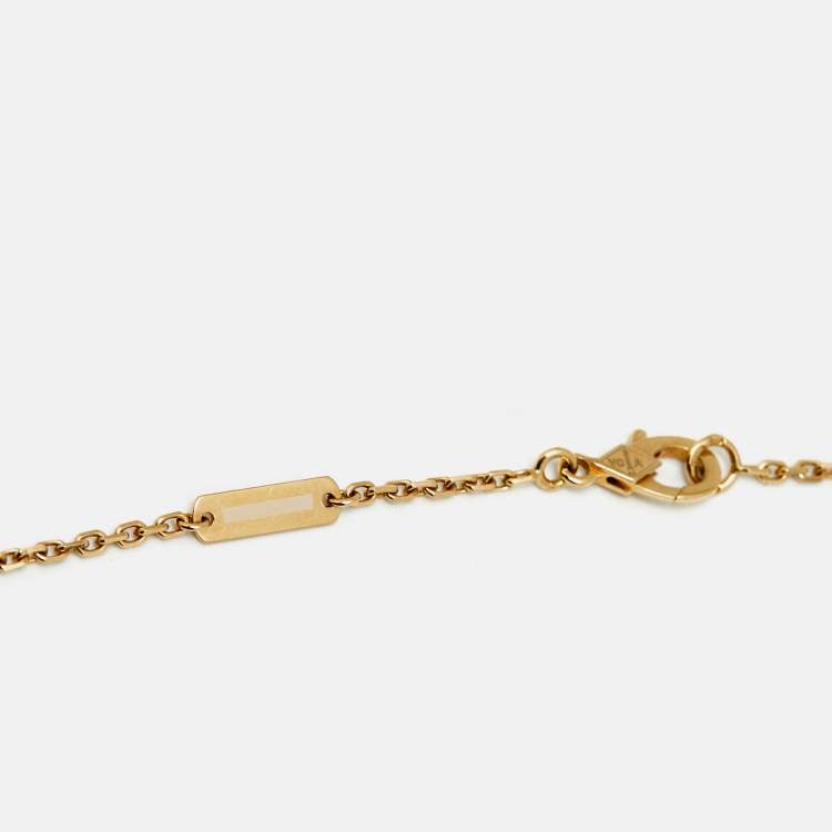 Pre Owned Van Cleef & Arpels Frivole Diamonds 18k Yellow Gold Large Model Necklace