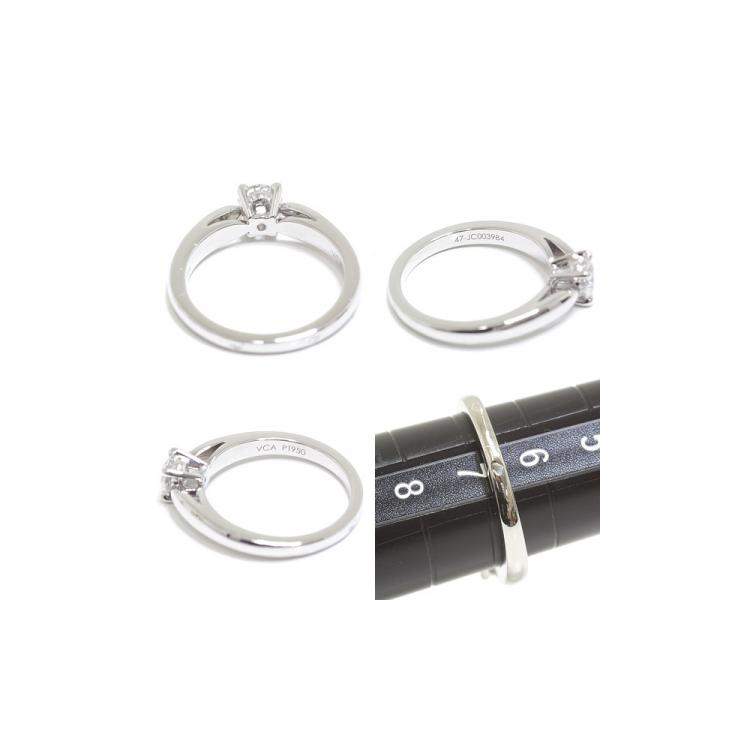 Pre Owned Van Cleef & Arpels Bonheur Platinum Diamond Ring Size 47