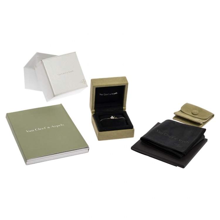 Pre Owned Van Cleef & Arpels Frivole Diamond 18K White Gold Mini Bracelet