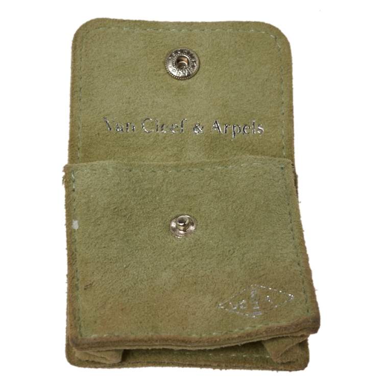 Pre Owned Van Cleef & Arpels Magic Alhambra Mother of Pearl 18K Yellow Gold Ring Size 53