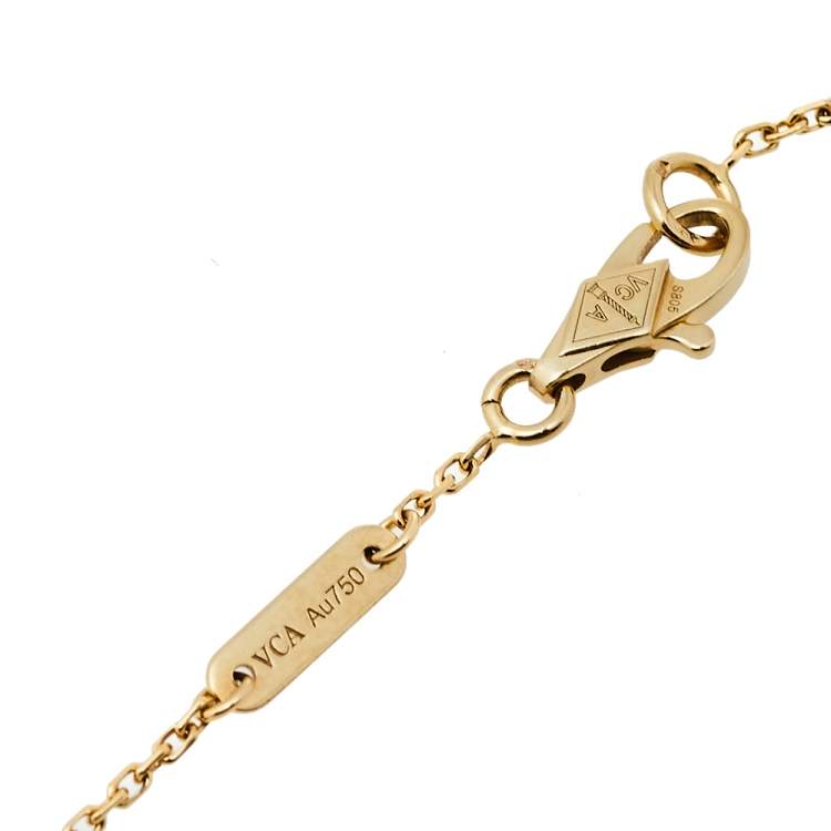 Pre Owned Van Cleef & Arpels Frivole Diamond 18K Yellow Gold Bracelet Mini Model