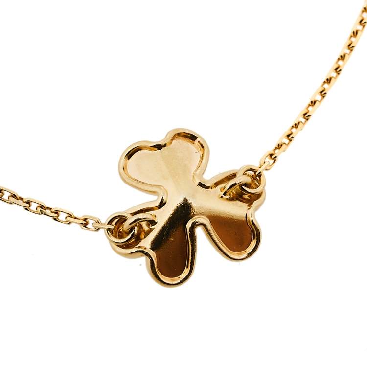 Pre Owned Van Cleef & Arpels Frivole Diamond 18K Yellow Gold Bracelet Mini Model