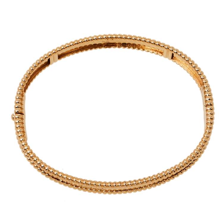 Pre Owned Van Cleef & Arpels Perlée Signature 18K Rose Gold Bracelet M