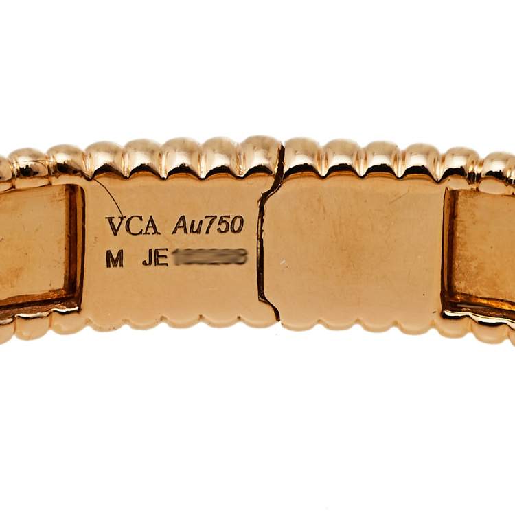 Pre Owned Van Cleef & Arpels Perlée Signature 18K Rose Gold Bracelet M