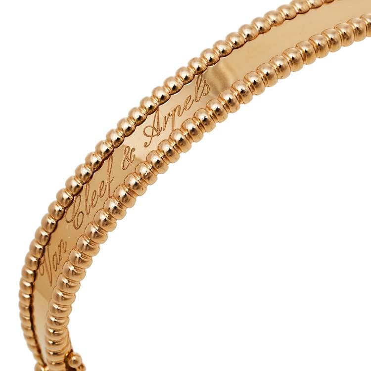 Pre Owned Van Cleef & Arpels Perlée Signature 18K Rose Gold Bracelet M