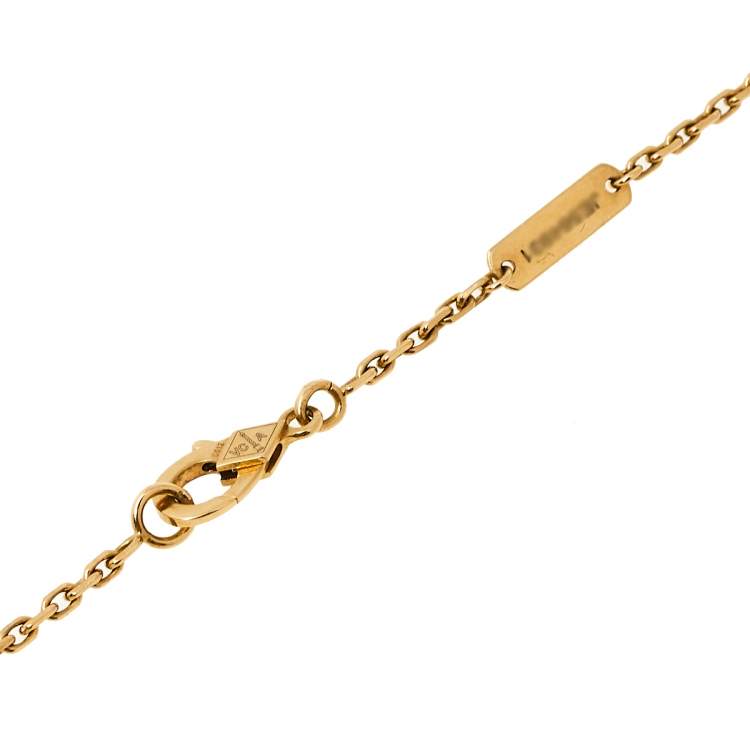 Pre Owned Van Cleef & Arpels Magic Alhambra Malachite 18K Yellow Gold Pendant Necklace