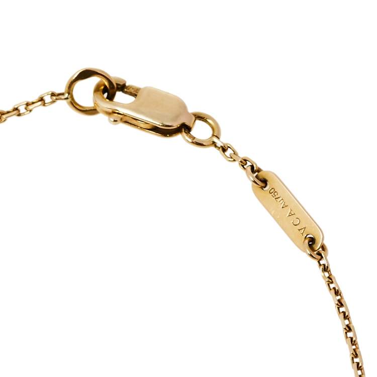 Pre Owned Van Cleef & Arpels Sweet Alhambra Mother of Pearl 18K Yellow Gold Bracelet