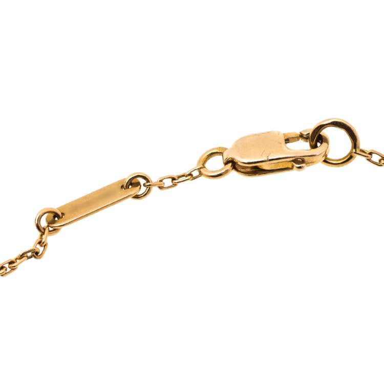 Pre Owned Van Cleef & Arpels Sweet Alhambra Mother of Pearl 18K Yellow Gold Bracelet