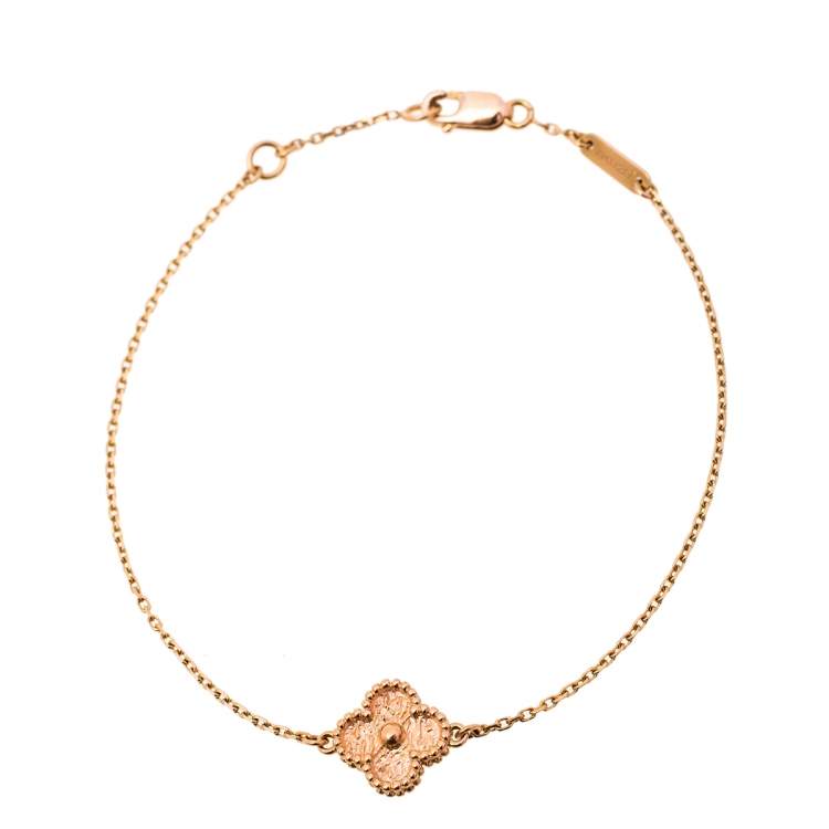 Pre Owned Van Cleef & Arpels Sweet Alhambra 18K Rose Gold Bracelet