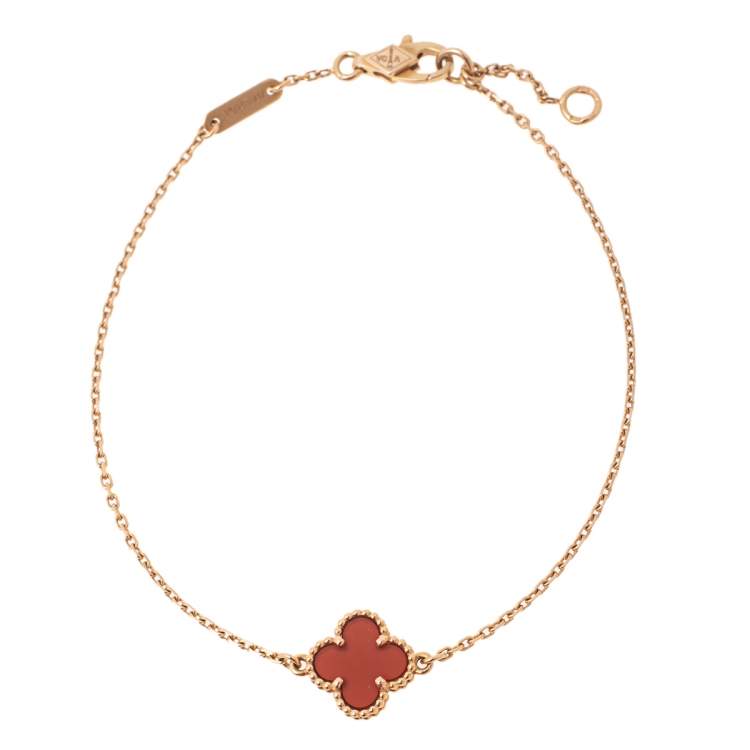 Van Cleef & Arpels Bracelet, Rose Gold & Carnelian - Sweet Alhambra