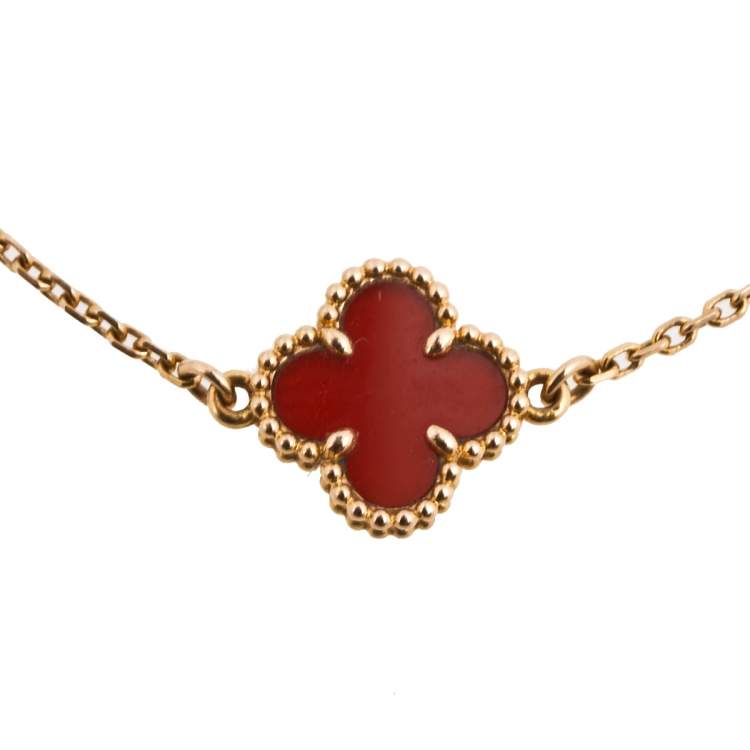 Van Cleef & Arpels Bracelet, Rose Gold & Carnelian - Sweet Alhambra