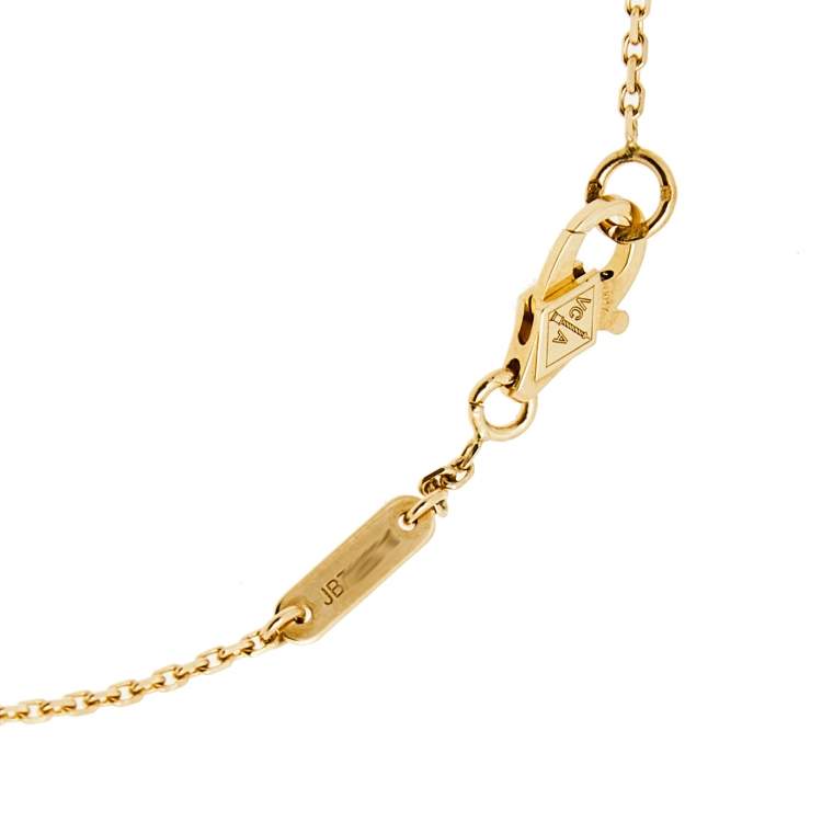 Pre Owned Van Cleef & Arpels Sweet Alhambra Mother of Pearl 18K Yellow Gold Bracelet