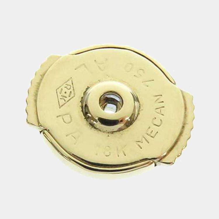 Pre Owned Van Cleef & Arpels Sweet Alhambra 18K Yellow Gold Mother Of Pearl Earrings 