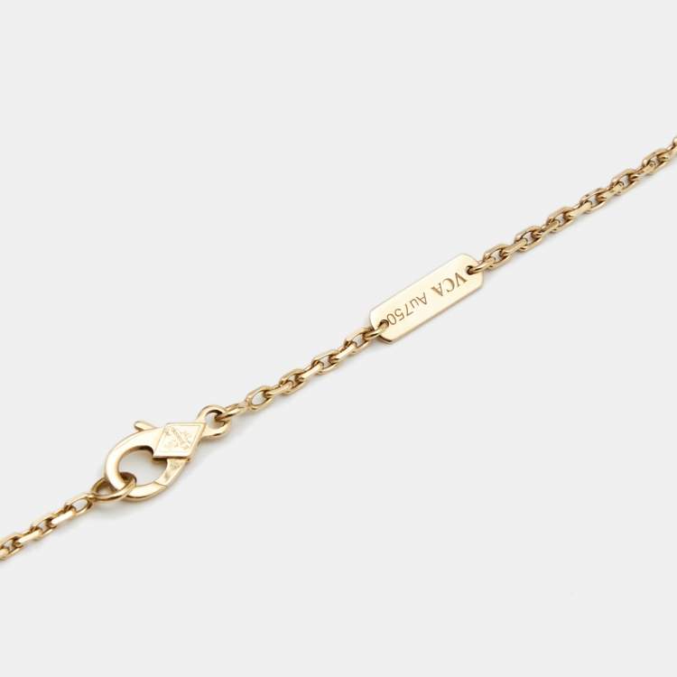 مملوكة مسبقًا Van Cleef & Arpels Magic Alhambra Malachite 18K Yellow Gold Long Pendant Necklace