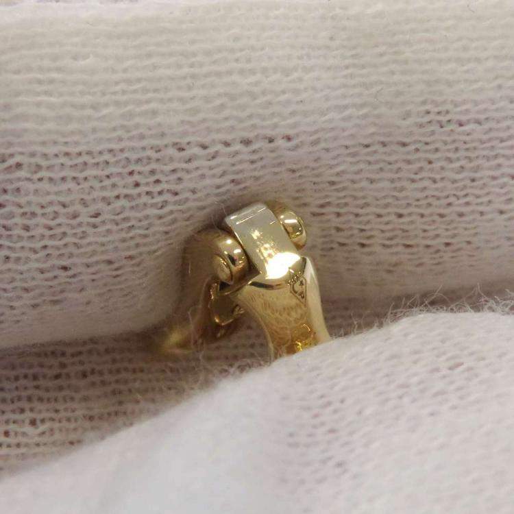 Pre Owned Van Cleef & Arpels Vintage Alhambra 18K Yellow Gold Mother of Pearl Earrings