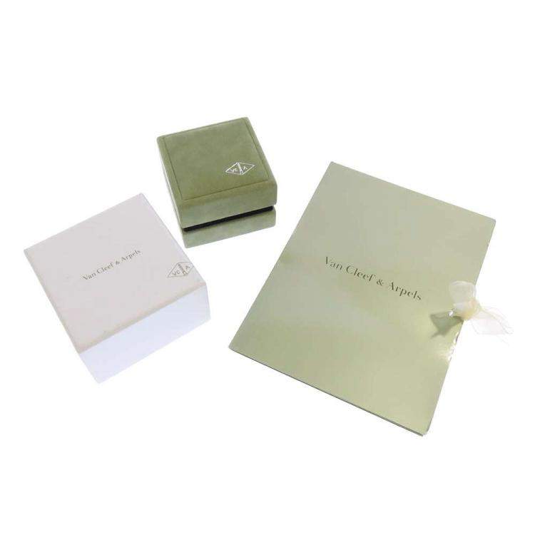 Pre Owned Van Cleef & Arpels Sweet Alhambra 18K Yellow Gold Mother Of Pearl Earrings