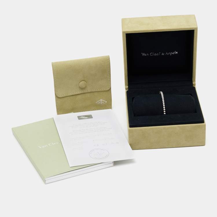 Pre Owned Van Cleef & Arpels Perlée Pearls Medium Model 18k White Gold Bracelet M