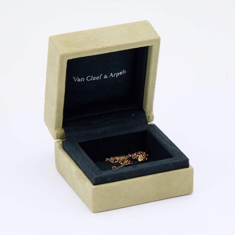 Pre Owned Van Cleef & Arpels Frivole Diamond 18k Yellow Gold Bracelet