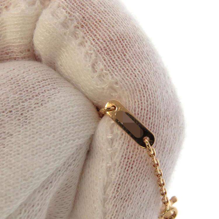 Pre Owned Van Cleef & Arpels Sweet Alhambra 18K Rose Gold Carnelian Necklace