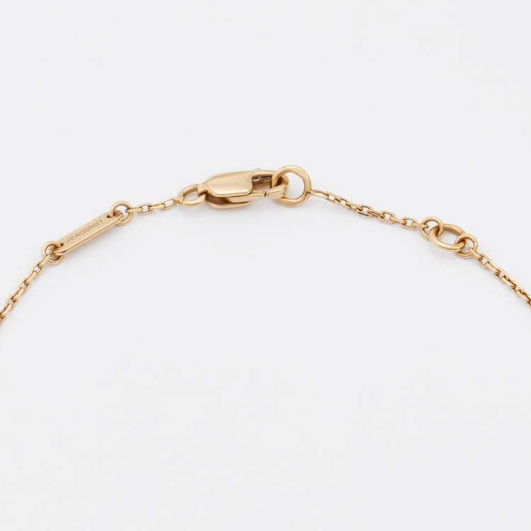 Pre Owned Van Cleef & Arpels Sweet Alhambra Mother of Pearl 18k Yellow Gold Bracelet