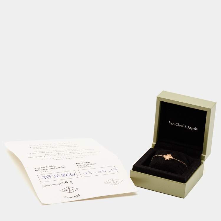 Pre Owned Van Cleef and Arpels Sweet Alhambra 18k Rose Gold Bracelet