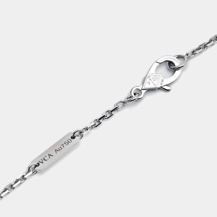 مملوكة مسبقًا Van Cleef & Arpels Butterfly Diamonds 18k White Gold Necklace
