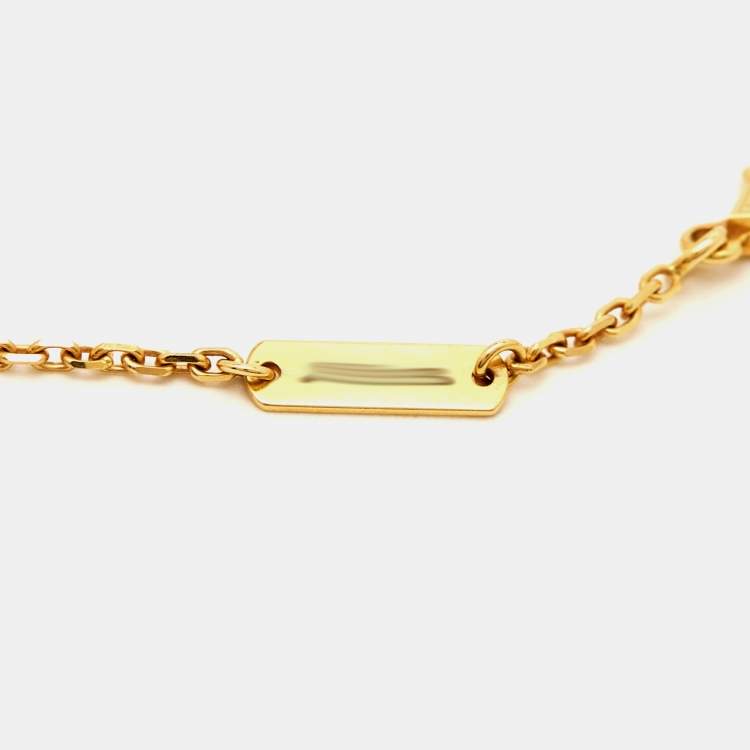 مملوكة مسبقًا Van Cleef & Arpels Vintage Alhambra Malachite 18k Yellow Gold Necklace