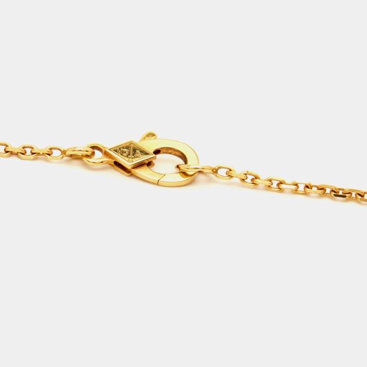 مملوكة مسبقًا Van Cleef & Arpels Vintage Alhambra Malachite 18k Yellow Gold Necklace