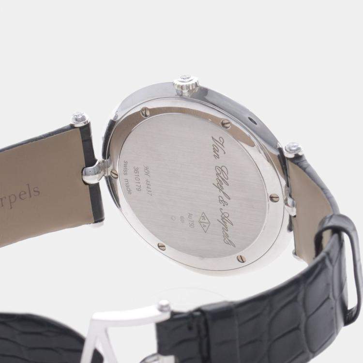 Pre Owned Van Cleef & Arpels Pierre Manual Winding White Gold Men's Wristwatch 42 mm